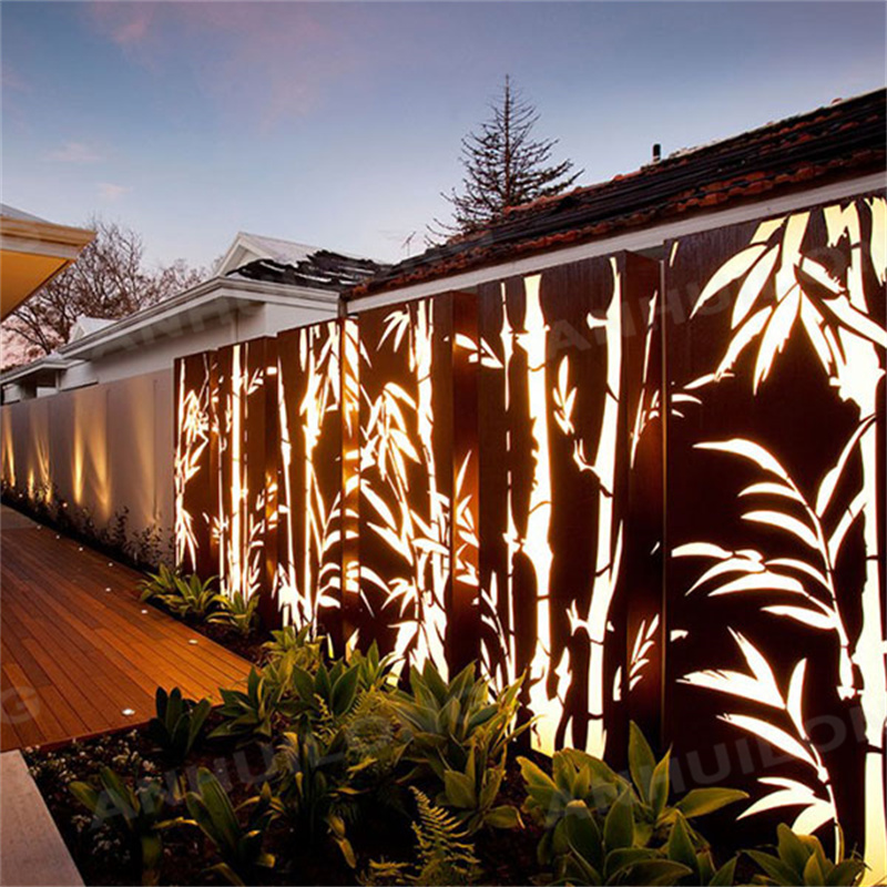 Modern corten steel lighting For City Gardens Landscape